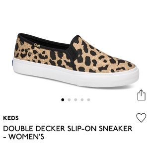 KEDS LEOPARD DOUBLE DECKER SLIP ONS - SIZE 8 🖤🖤